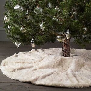 Restoration Hardware Lux faux fur Tree Skirt